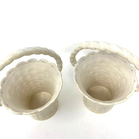 Target Home Set Of 2 Ceramic Mini Baskets Springtime Easter Decor - Picture 2 of 11